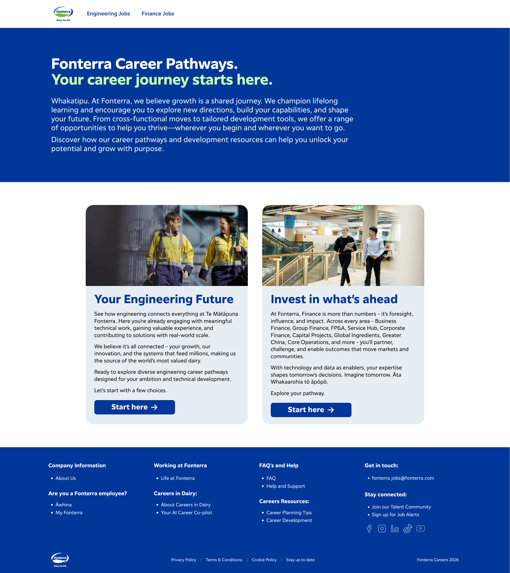 Fonterra Careers Pathways