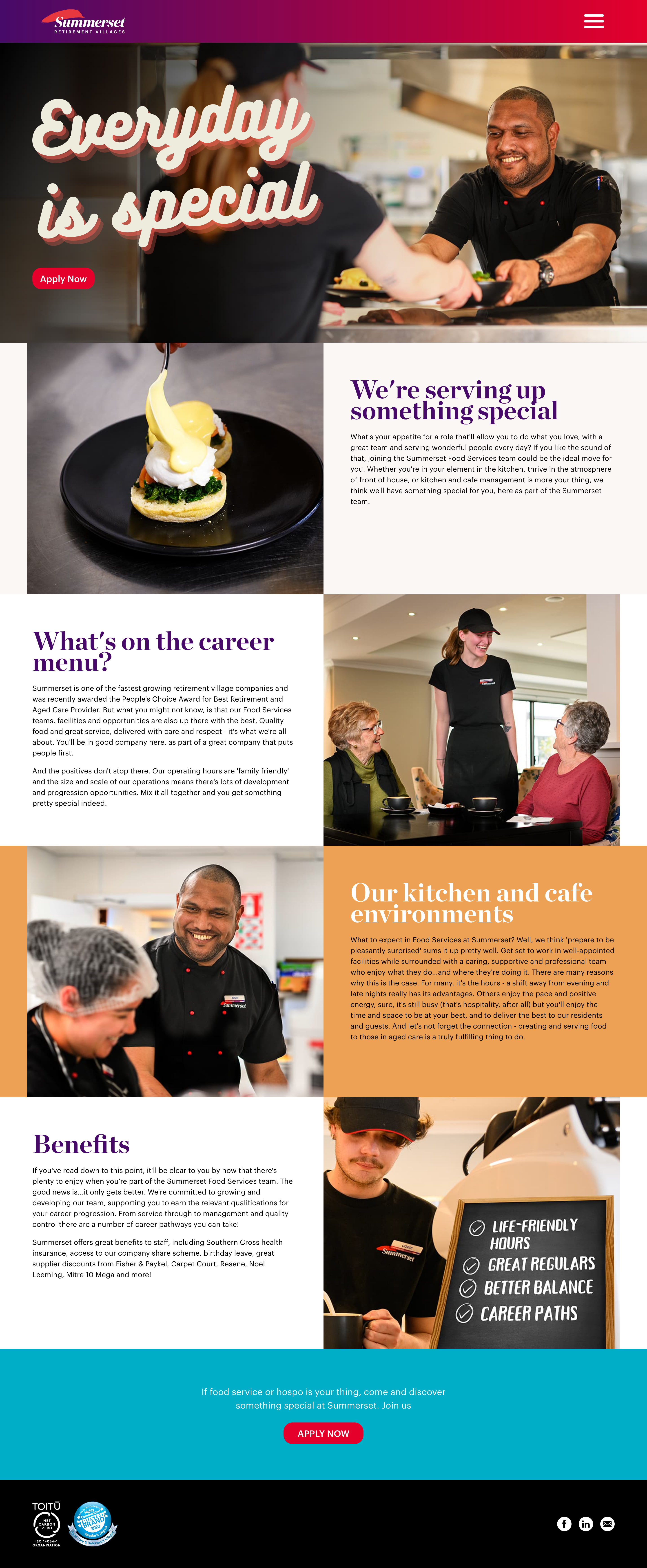 summerset landing page